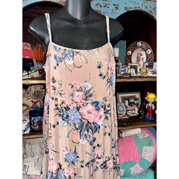 AUGUSTE AUSTRALIA FLORAL RUFFLE MAXI SLIPDRESS 6 - Picture 5 of 10